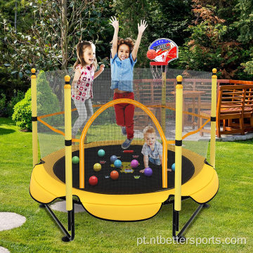 Crianças seguras de 60 polegadas mini trampolim com rede protetora